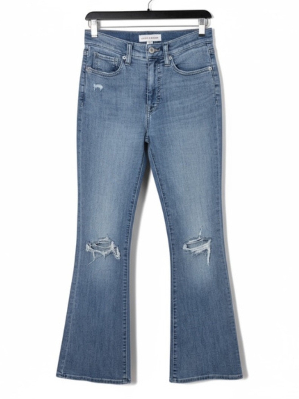 Lucky Brand Light Blue Distressed Flare Jeans - Women